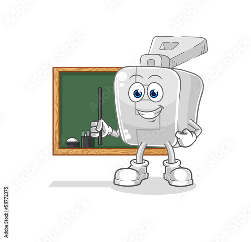 zipper teacher vector. cartoon character