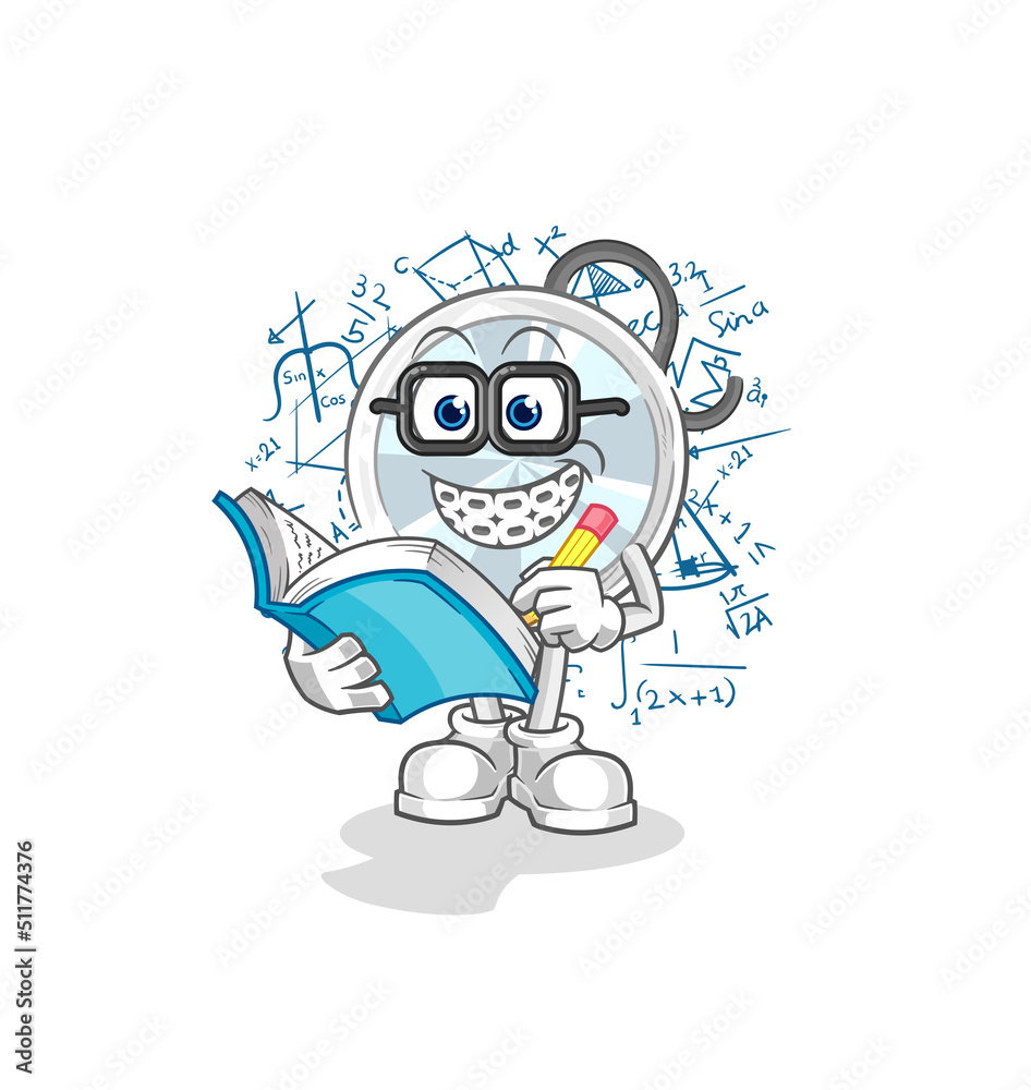 stethoscope geek cartoon. cartoon mascot vector