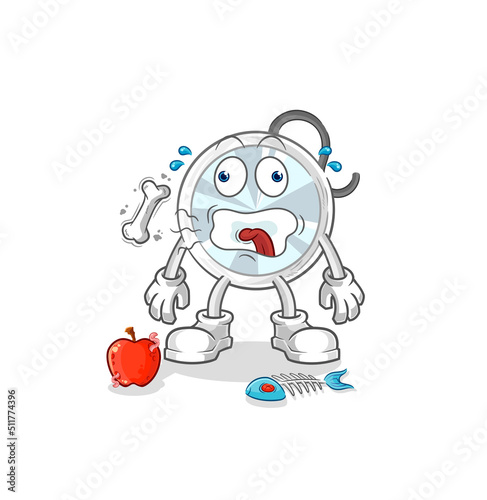 stethoscope burp mascot. cartoon vector