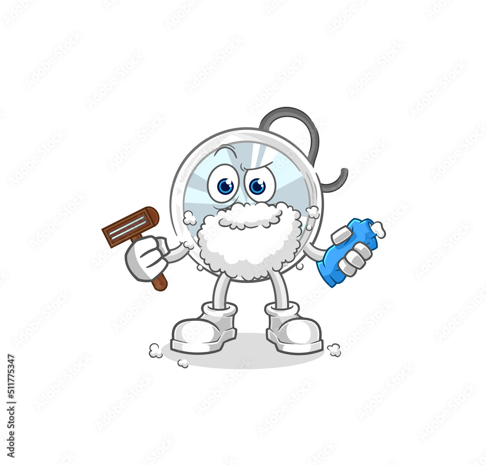 stethoscope shave facial hair vector. cartoon character