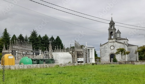 Iglesia y cementerio de San Juan de Alba, Galicia photo