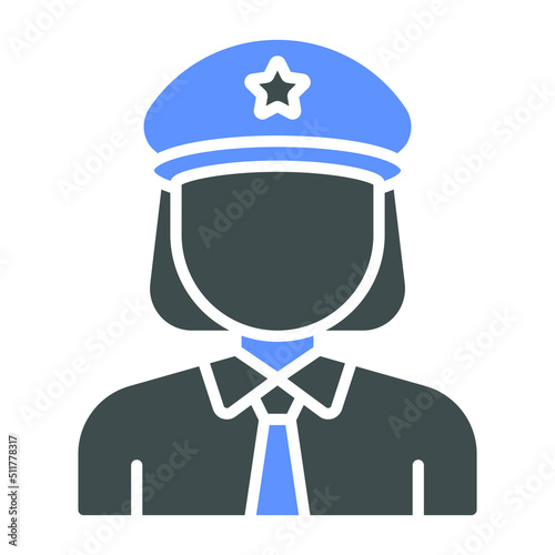 Lady Police Icon Style