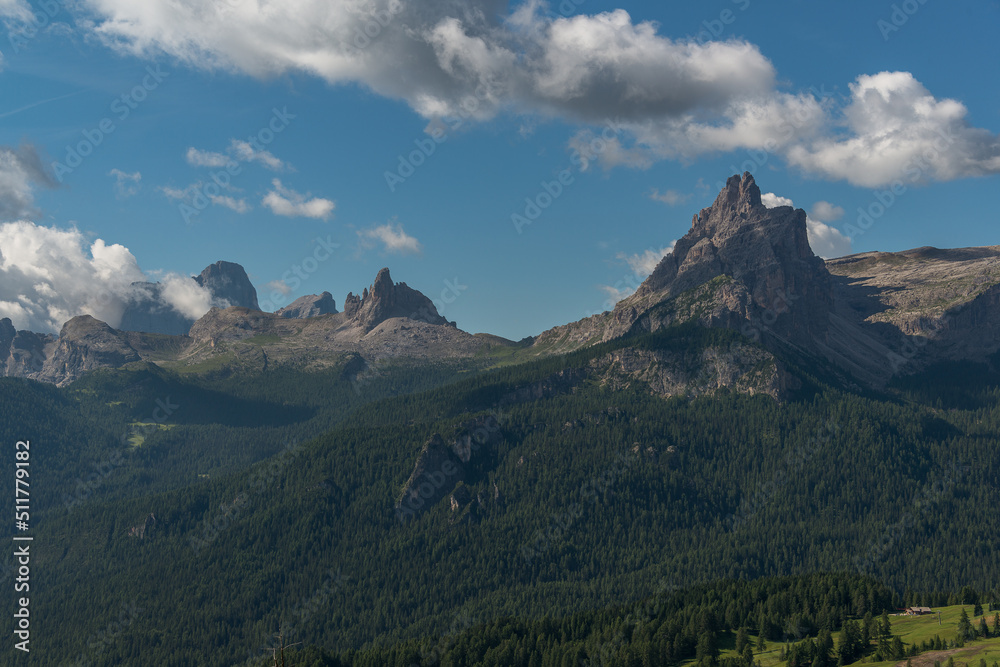 Mountains above Cortina in Dolomites