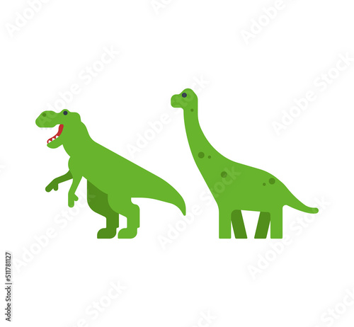 Fototapeta Naklejka Na Ścianę i Meble -  Dinosaur vector isolated icon set