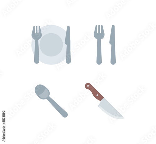Restaurant vector isolated icon set
