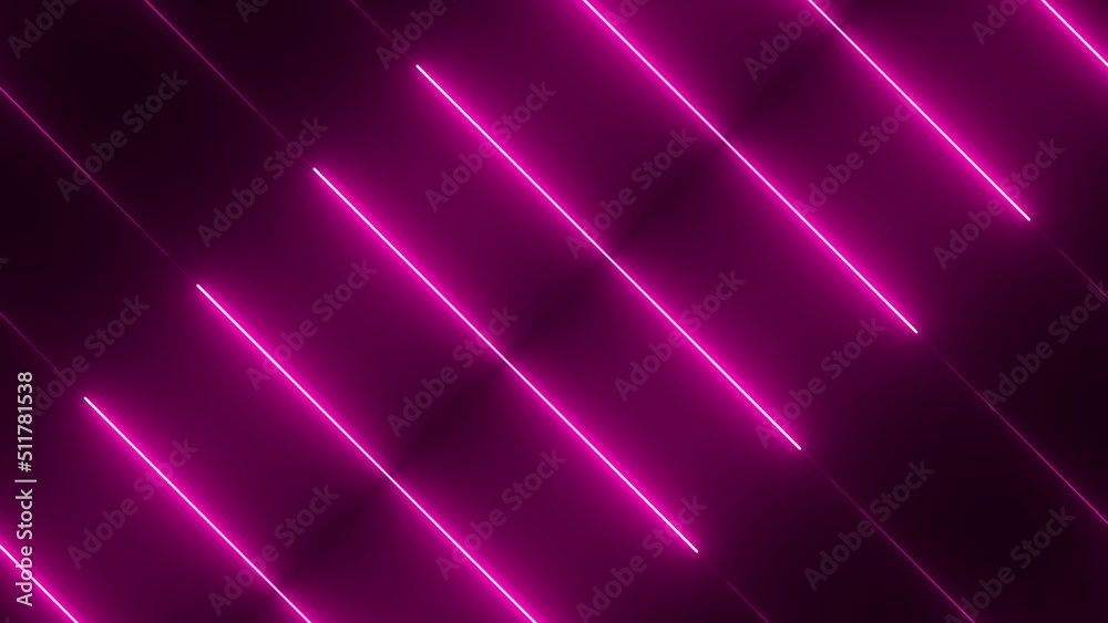 Neon lights motion. Computer generated 3d render