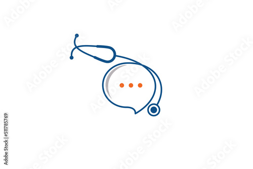health chat logo illustration design