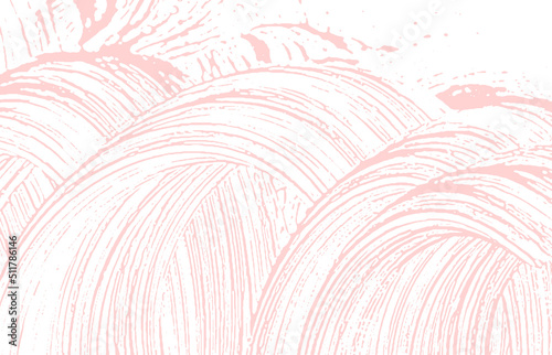 Grunge texture. Distress pink rough trace. Fantast