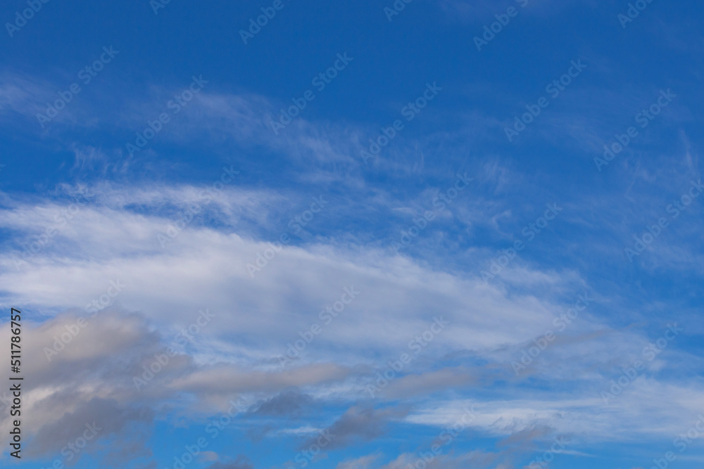 blue sky with white clouds on a Sunny summer day