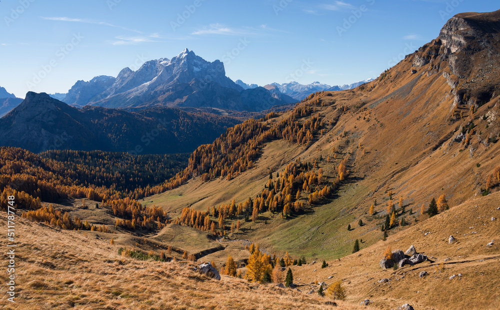 Autumn in Dolomites mountains
