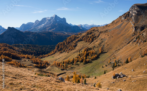 Autumn in Dolomites mountains