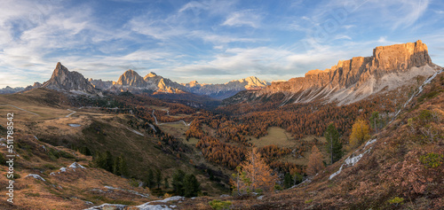 Autumn scenery in Dolomites mountains © gljivec