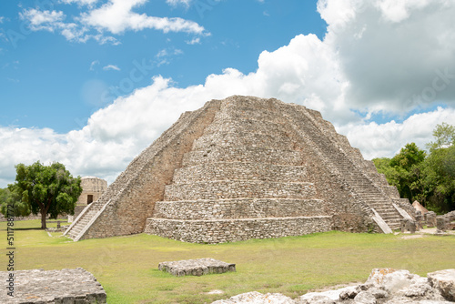 Mayapan, Mexico: Mayan Temple of Kukulcan in Mayapan, Mayan archaeological site