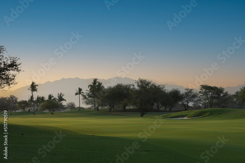 golf course in the morning