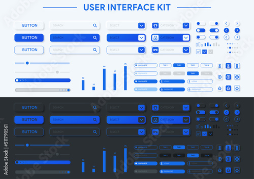 gradient modern user interface bundle kit