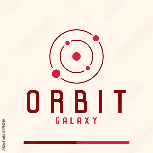 simple minimalist galaxy space planet logo design