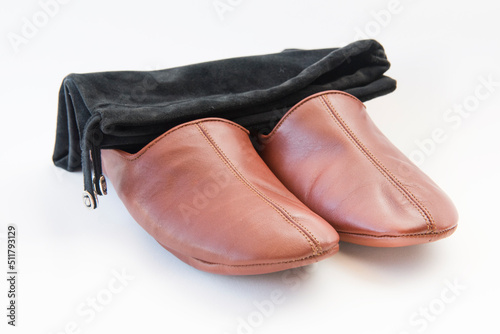 Yemeni, kamarcin, specially designed, Leather, shoes. 
  photo