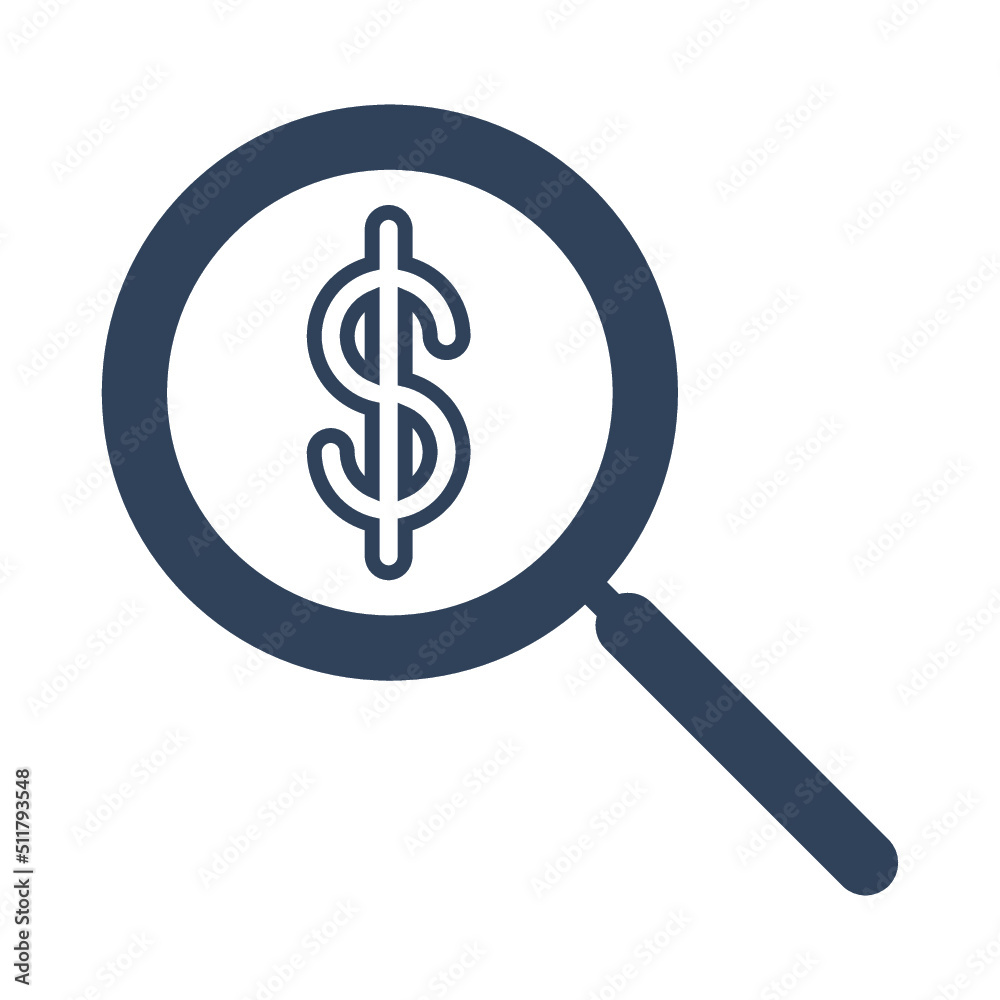 Finance, Dollar, Investment, Money, Search, Seo icon