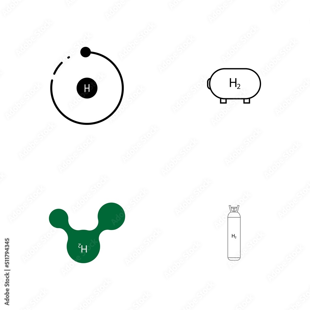 simple hydrogen logo illustration design simple hydrogen logo illustration design