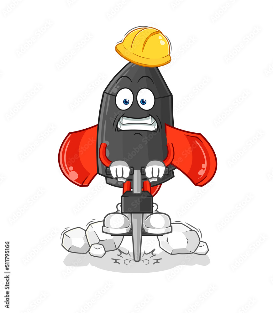 dart drill the ground cartoon character vector dart drill the ground cartoon character vector