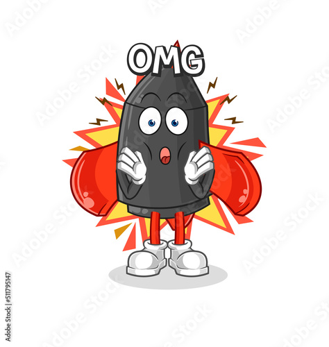 dart Oh my God vector. cartoon character