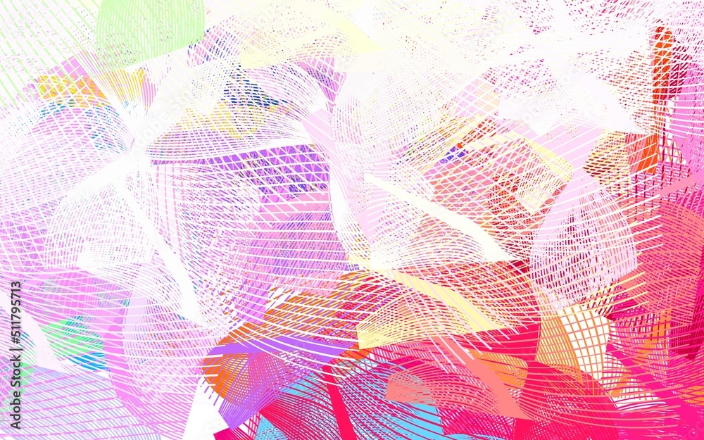 Fototapeta premium Light Multicolor vector pattern with random forms.
