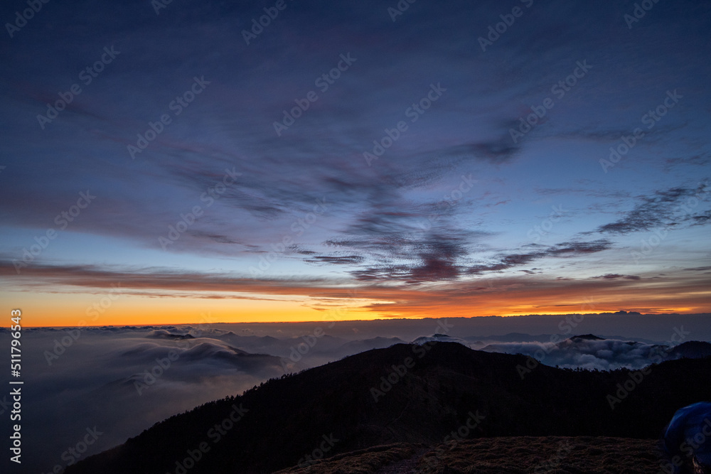 sunrise over mountains