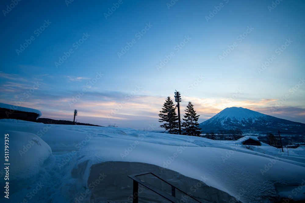 ski resort in the morning