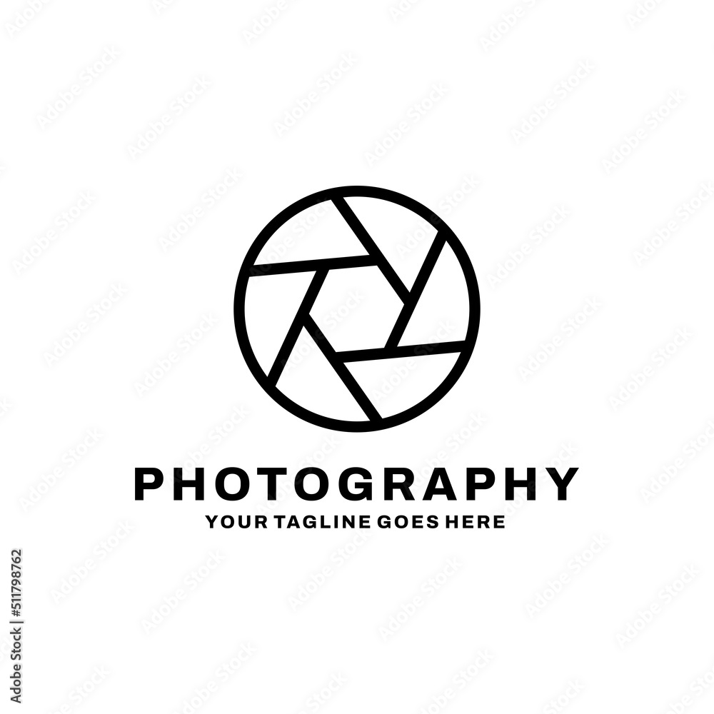 Fototapeta premium Photography logo design vector. Camera logo