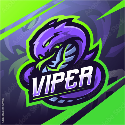 Viper snake mascot logo design