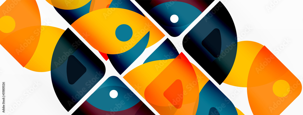 Lines, squares, circles and triangles. Geometric abstract background for wallpaper, banner, background, presentation or landing page Lines, squares, circles and triangles. Geometric abstract background for wallpaper, banner, background, presentation or landing page
