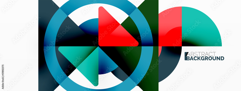 Creative geometric wallpaper. Minimal abstract background. Triangles and circles composition vector illustration for wallpaper banner background or landing page Creative geometric wallpaper. Minimal abstract background. Triangles and circles composition vector illustration for wallpaper banner background or landing page