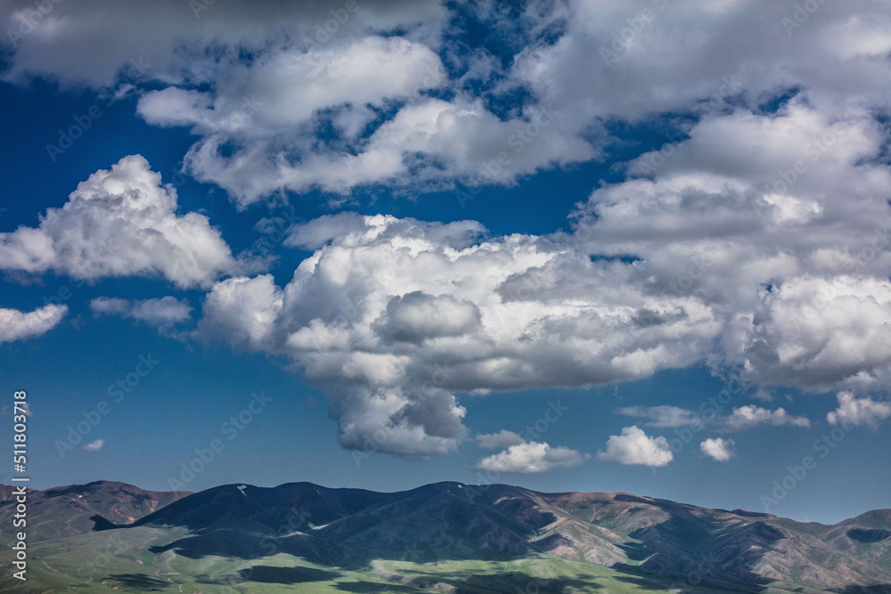 clouds over the mountains