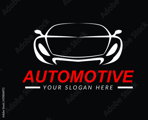 sports car silhouette logo front view