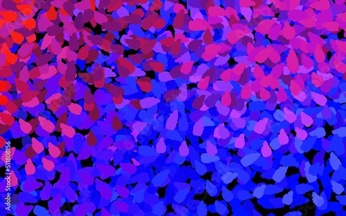 Dark Blue, Red vector template with chaotic shapes.