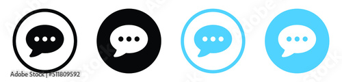 comment icon speech bubble symbol Chat message icons - talk message Bubble chat icon. online communication, Conversation, chatting icons photo