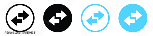 arrows data transfer icon, exchange arrow icons - Swap icon with two arrows	 photo