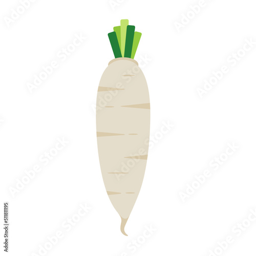white radish vector illustration logo icon clipart