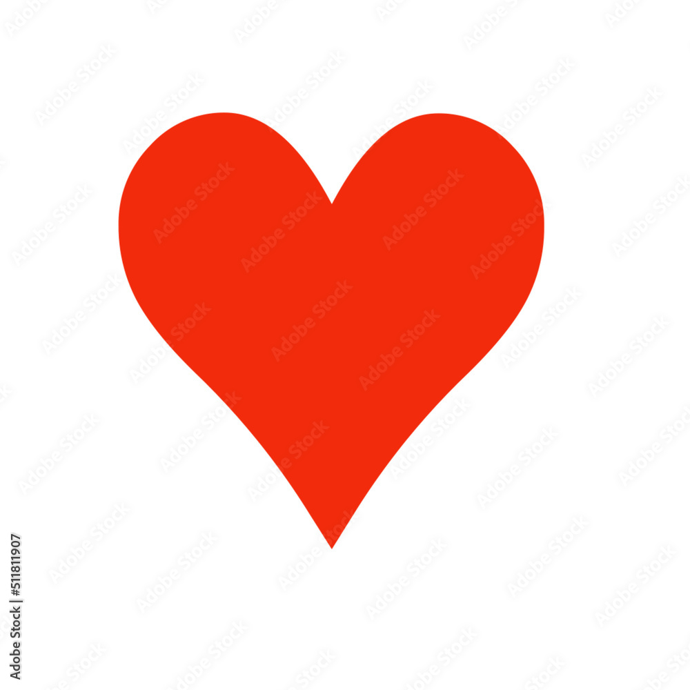 red heart isolated on white