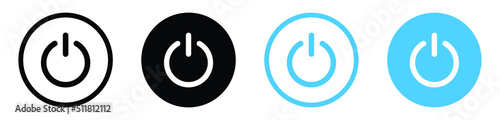 Power icon button On Off  icons Buttons, Energy switch sign, Power Switch Icons, Start power button, turn off symbol, shutdown energy icon photo