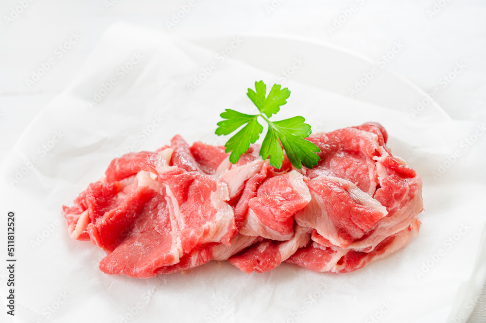 新鮮な薄切り牛肉 新鮮な薄切り牛肉