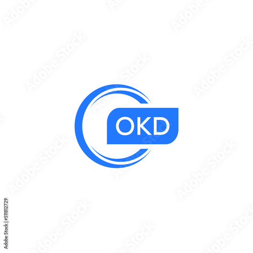 OKD letter design for logo and icon.OKD typography for technology, business and real estate brand.OKD monogram logo.vector illustration. photo