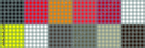 set of fabric texture, multi set of checkered fabric pattern texture design, two set of checkered background.