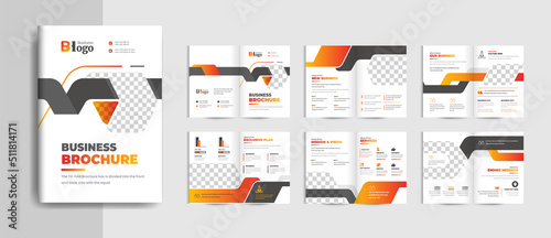 colorful modern company profile business brochure template layout creative and clean annul report professional business brochure template design fully editable text and vector