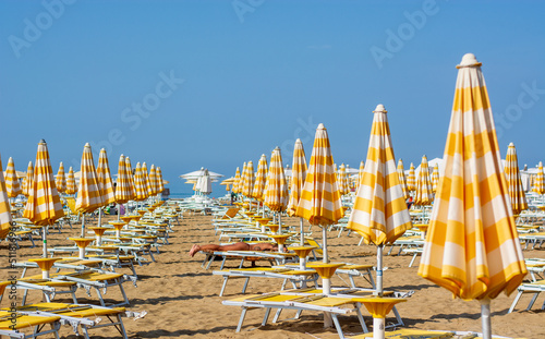 the silence of the early morning on the beach