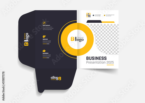 Corporate business presentation folder design template fully editable vector cc file