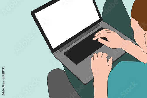 Businessman Internet Online Job Search application Concept