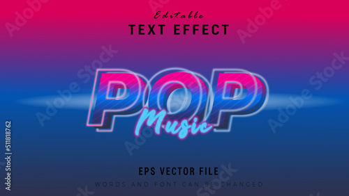 Pop music text effect