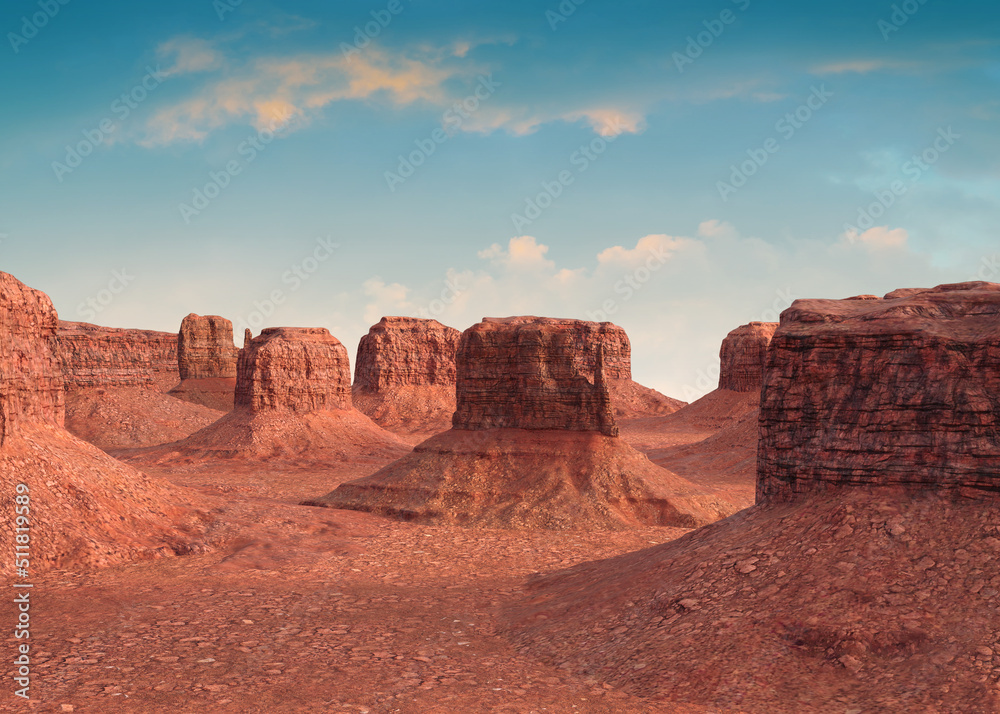 3D Red canyon