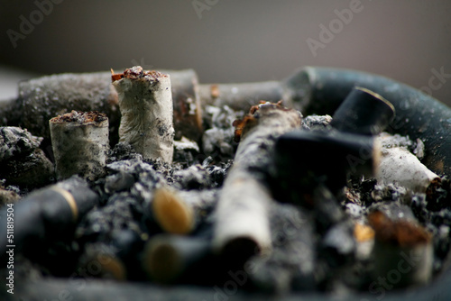 ashtray with cigarette